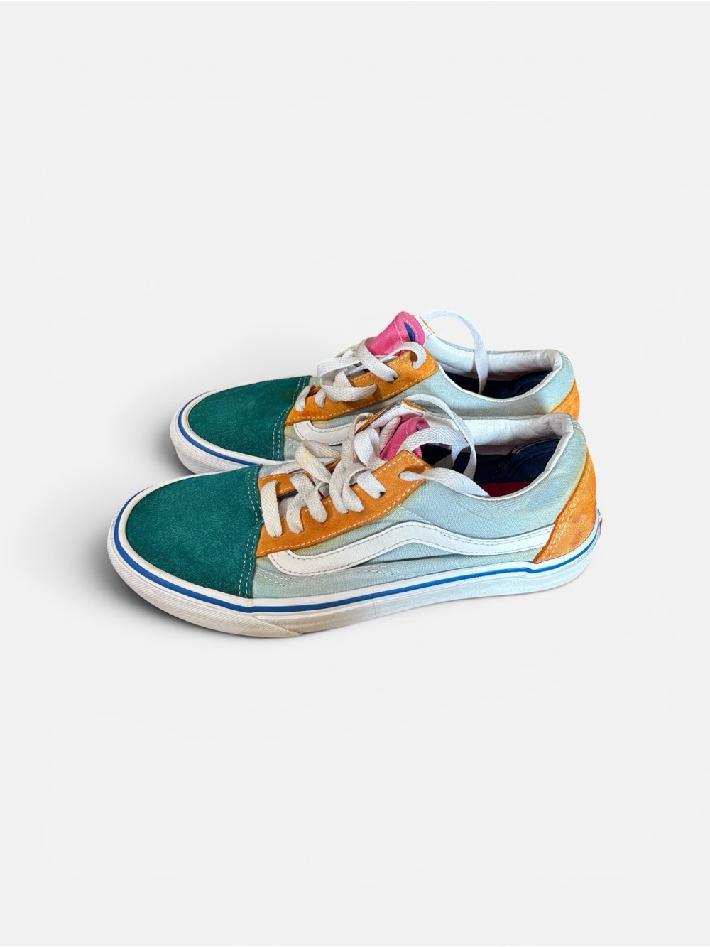 Vans Old Skool sneakers Multi-Colorblock suede and canvas men 6 women 7.5